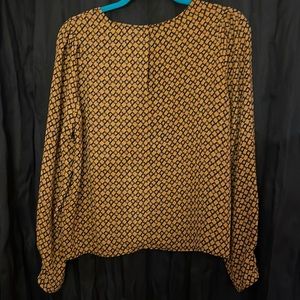 Cute orange and navy blouse. Size 14 from H&M. Great for work attire.